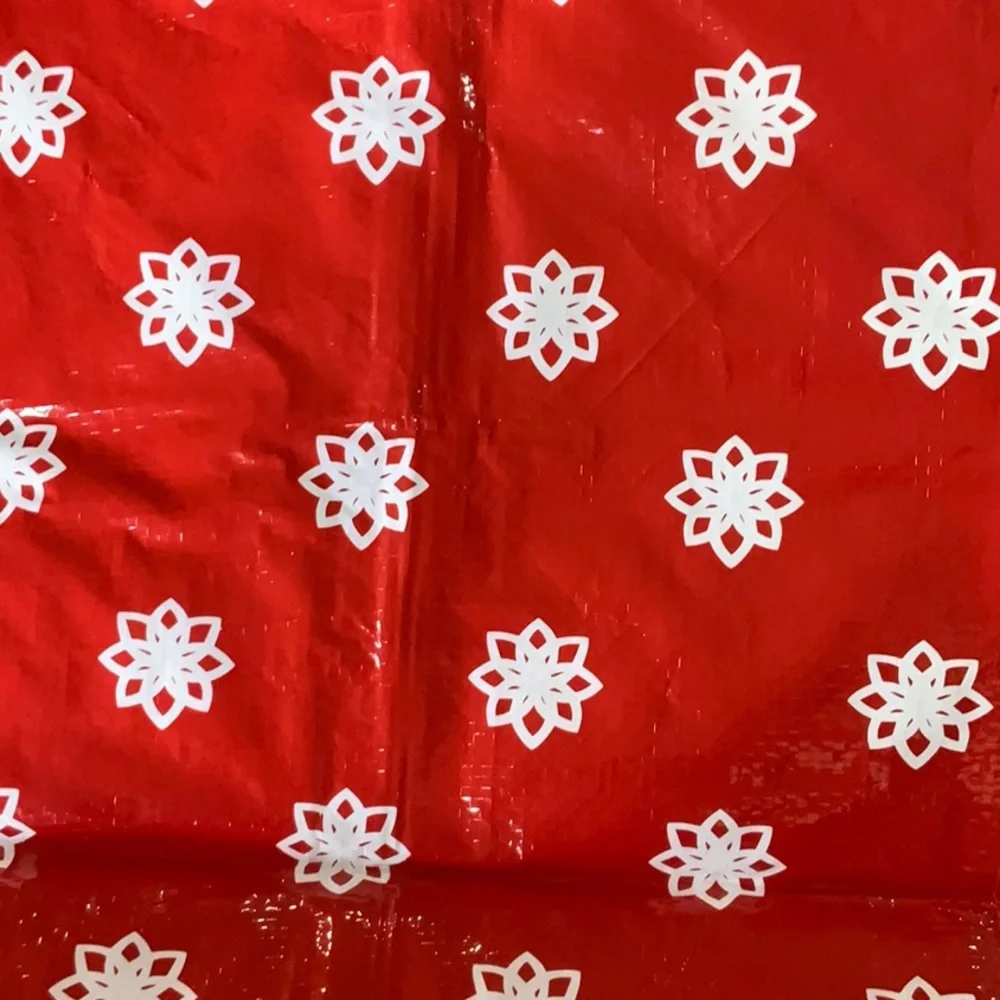 IKEA Storage Bag With Zipper Christmas Snowflake Winter Limited Edition Foldable